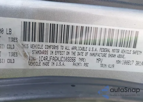 2018 Jeep Grand Cherokee Altitude 4X4 from USA, damaged, VIN 1C4RJFAGXJC103266